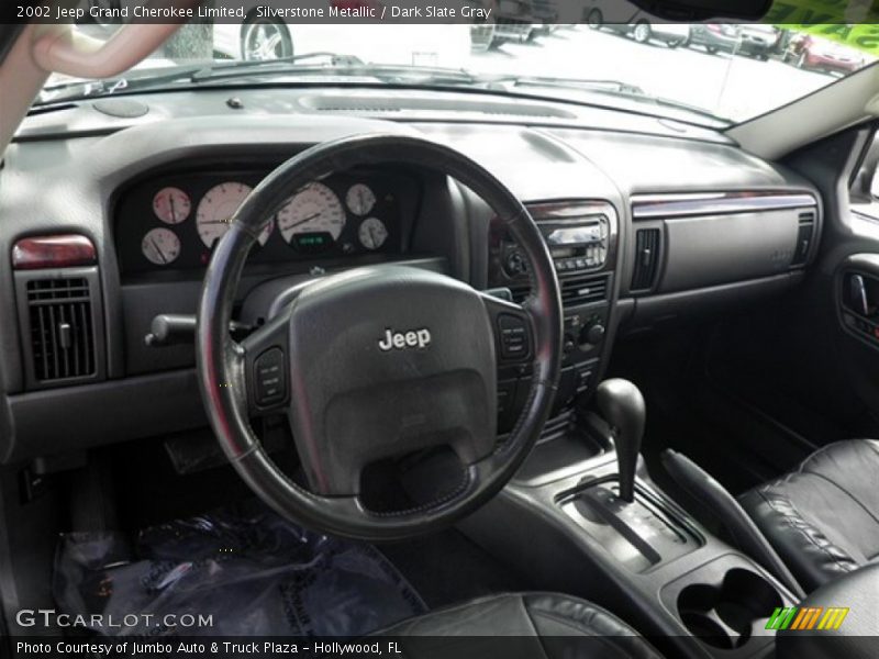Silverstone Metallic / Dark Slate Gray 2002 Jeep Grand Cherokee Limited