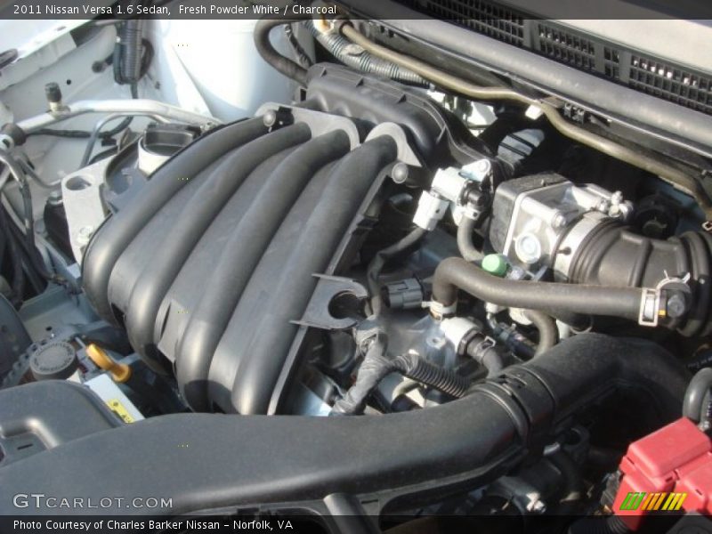 Fresh Powder White / Charcoal 2011 Nissan Versa 1.6 Sedan
