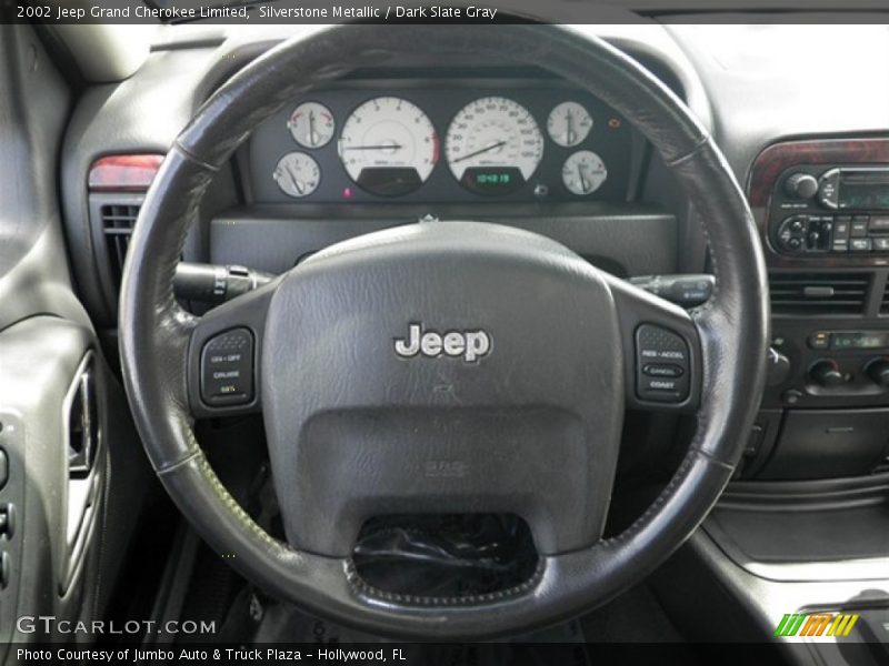 Silverstone Metallic / Dark Slate Gray 2002 Jeep Grand Cherokee Limited