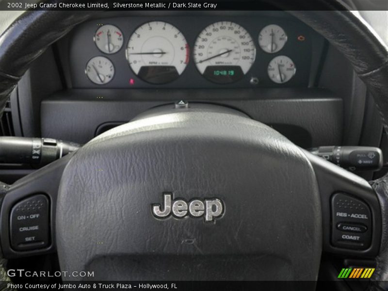 Silverstone Metallic / Dark Slate Gray 2002 Jeep Grand Cherokee Limited