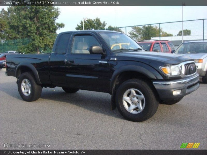 Imperial Jade Green Mica / Oak 2003 Toyota Tacoma V6 TRD Xtracab 4x4