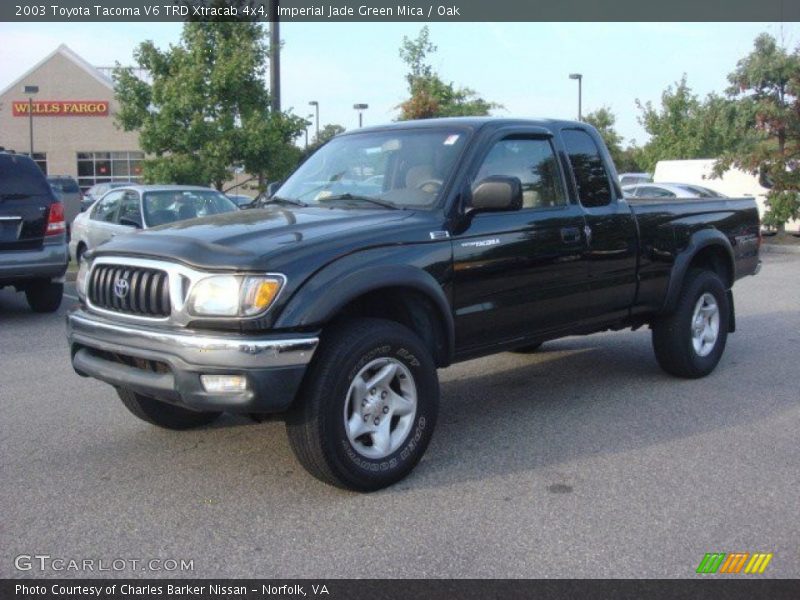 Imperial Jade Green Mica / Oak 2003 Toyota Tacoma V6 TRD Xtracab 4x4