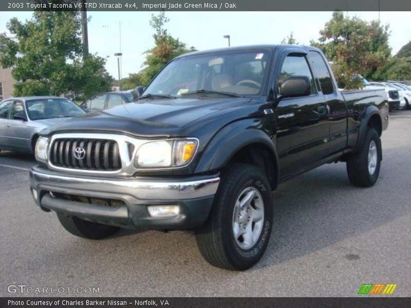 Imperial Jade Green Mica / Oak 2003 Toyota Tacoma V6 TRD Xtracab 4x4