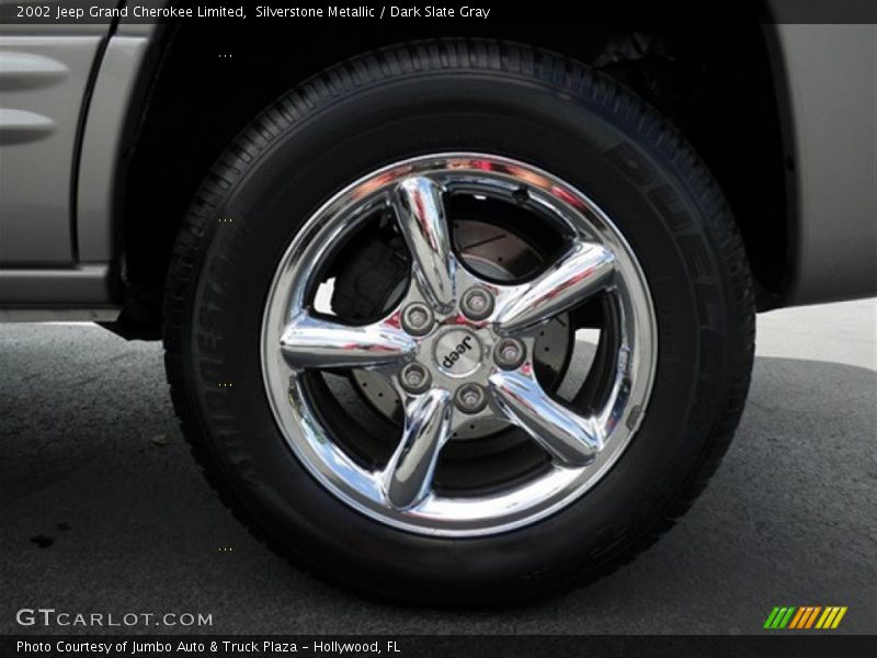 Silverstone Metallic / Dark Slate Gray 2002 Jeep Grand Cherokee Limited