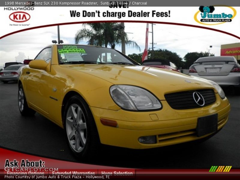 Sunburst Yellow / Charcoal 1998 Mercedes-Benz SLK 230 Kompressor Roadster