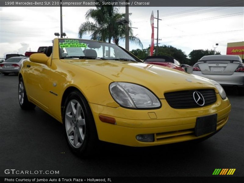 Sunburst Yellow / Charcoal 1998 Mercedes-Benz SLK 230 Kompressor Roadster