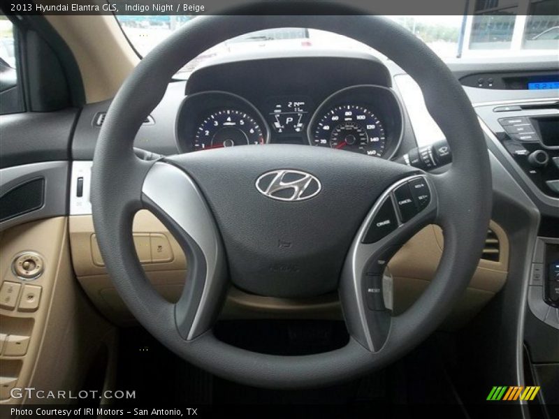 Indigo Night / Beige 2013 Hyundai Elantra GLS