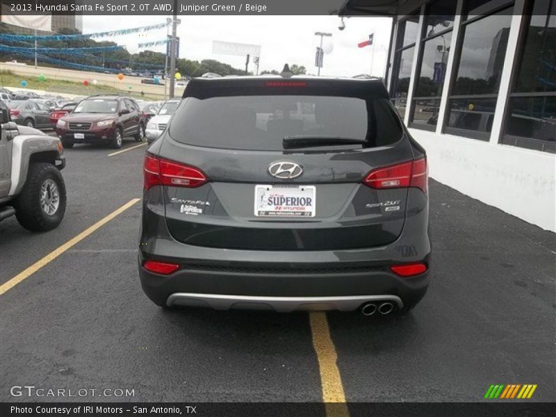 Juniper Green / Beige 2013 Hyundai Santa Fe Sport 2.0T AWD