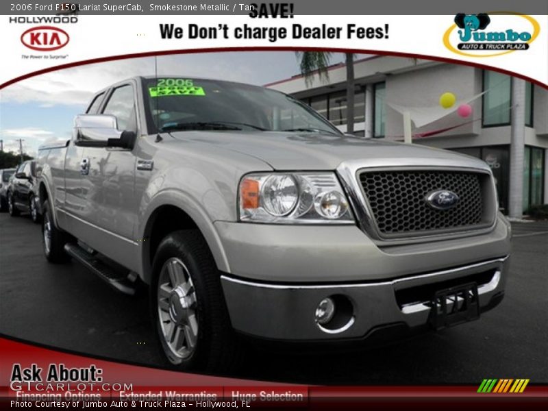 Smokestone Metallic / Tan 2006 Ford F150 Lariat SuperCab