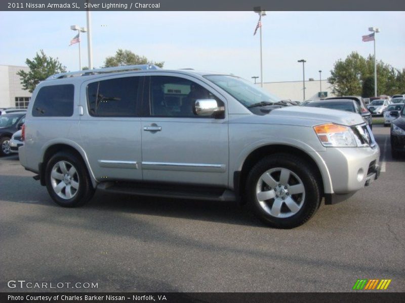 Silver Lightning / Charcoal 2011 Nissan Armada SL