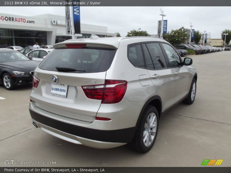 Mineral Silver Metallic / Oyster 2013 BMW X3 xDrive 28i