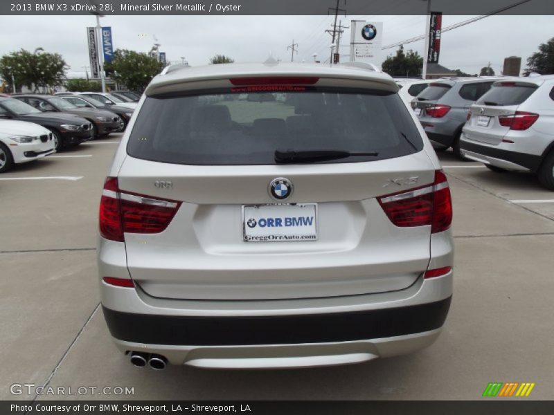 Mineral Silver Metallic / Oyster 2013 BMW X3 xDrive 28i