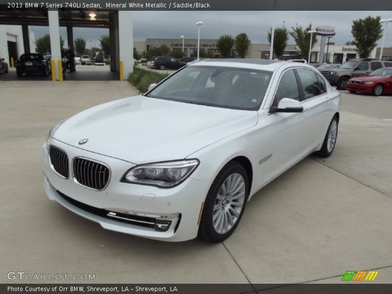 Mineral White Metallic / Saddle/Black 2013 BMW 7 Series 740Li Sedan