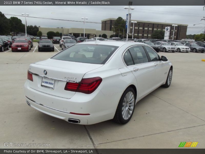 Mineral White Metallic / Saddle/Black 2013 BMW 7 Series 740Li Sedan
