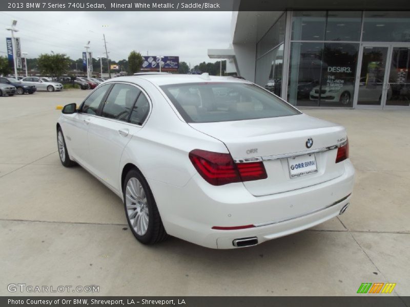 Mineral White Metallic / Saddle/Black 2013 BMW 7 Series 740Li Sedan