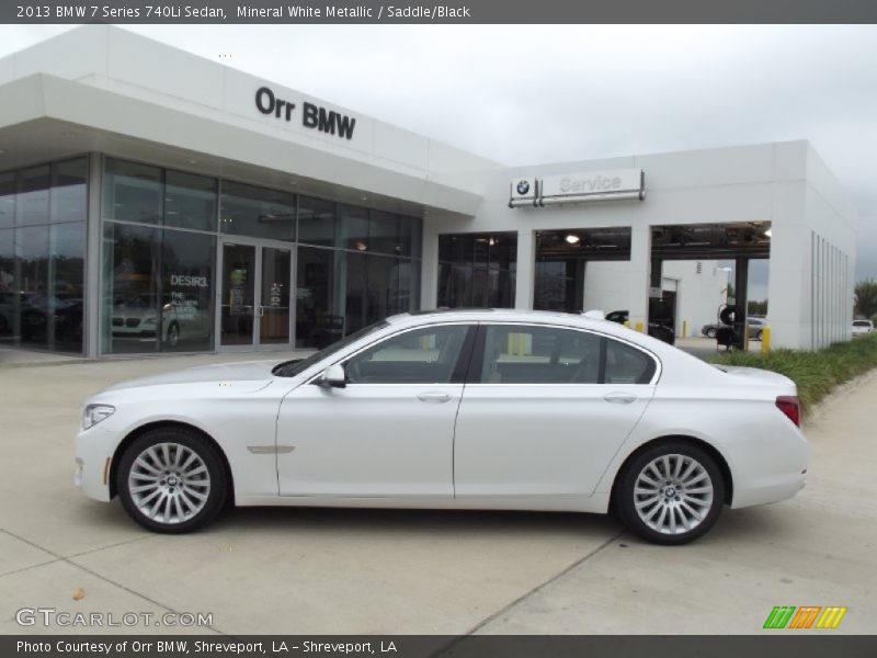 Mineral White Metallic / Saddle/Black 2013 BMW 7 Series 740Li Sedan