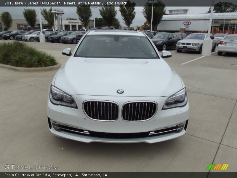 Mineral White Metallic / Saddle/Black 2013 BMW 7 Series 740Li Sedan