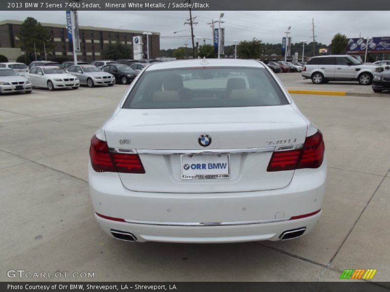 Mineral White Metallic / Saddle/Black 2013 BMW 7 Series 740Li Sedan