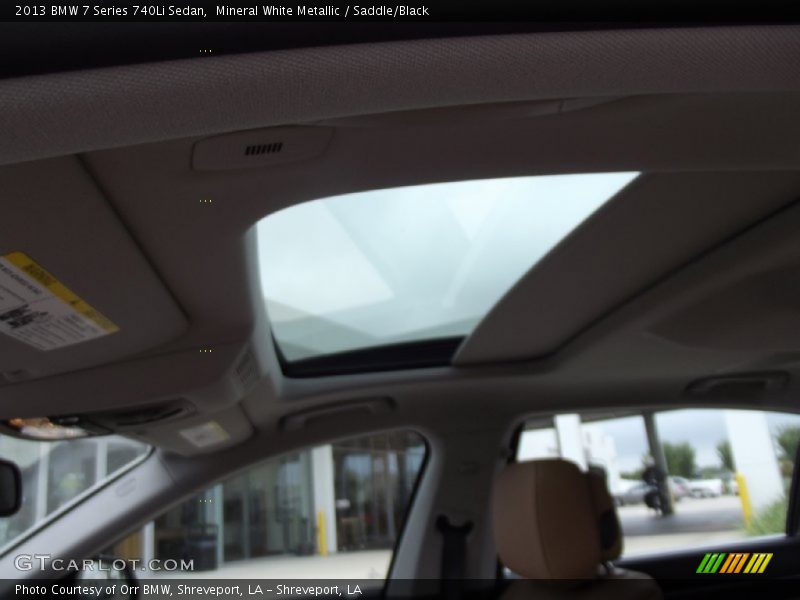 Mineral White Metallic / Saddle/Black 2013 BMW 7 Series 740Li Sedan