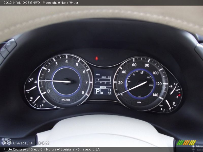 Moonlight White / Wheat 2012 Infiniti QX 56 4WD
