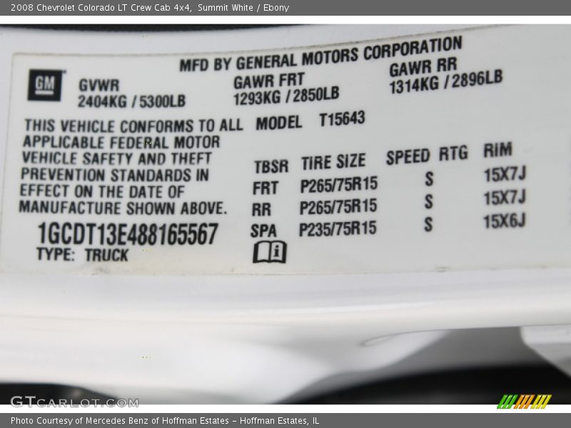 Summit White / Ebony 2008 Chevrolet Colorado LT Crew Cab 4x4