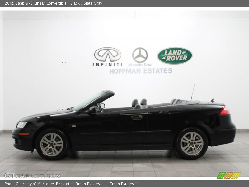 Black / Slate Gray 2005 Saab 9-3 Linear Convertible