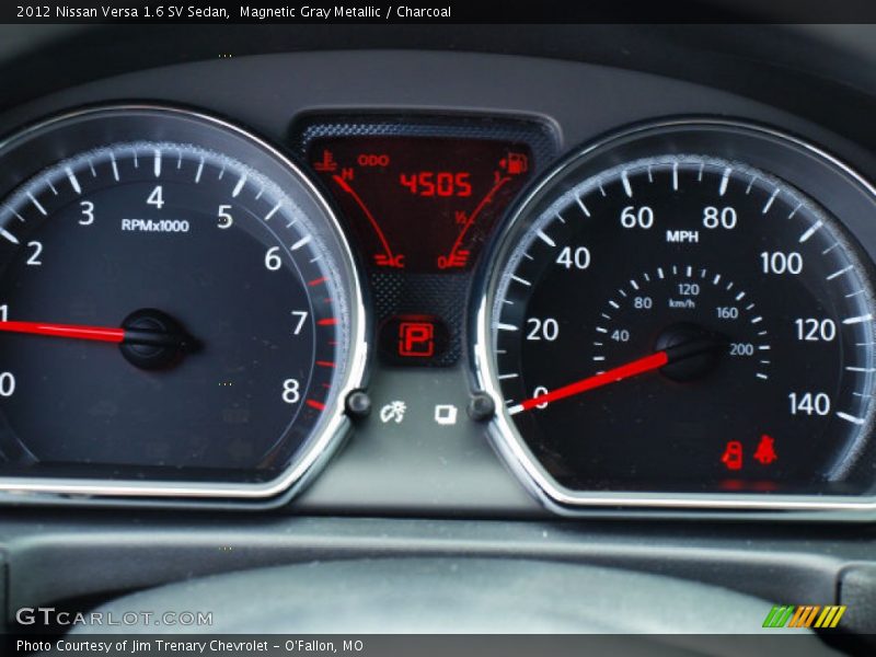 Magnetic Gray Metallic / Charcoal 2012 Nissan Versa 1.6 SV Sedan
