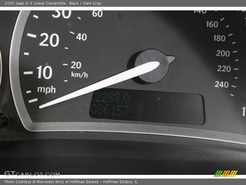 Black / Slate Gray 2005 Saab 9-3 Linear Convertible