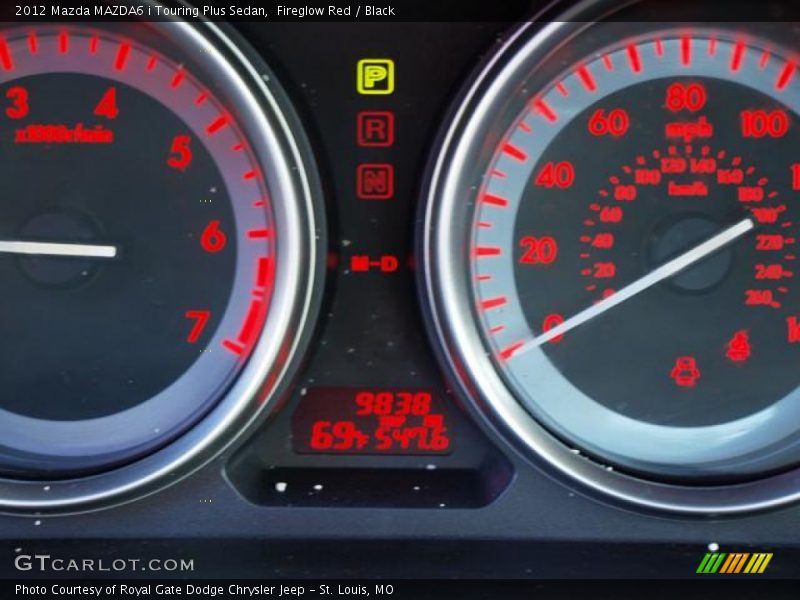 Fireglow Red / Black 2012 Mazda MAZDA6 i Touring Plus Sedan