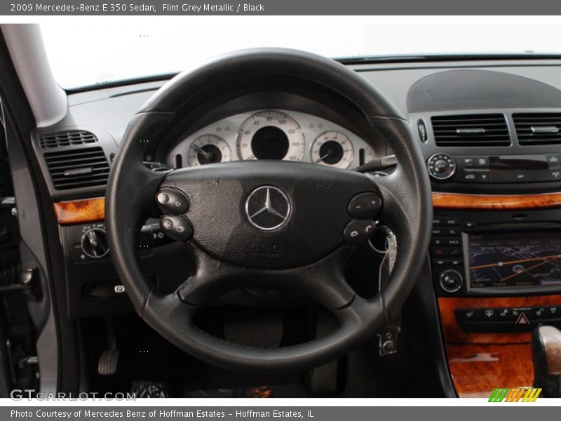Flint Grey Metallic / Black 2009 Mercedes-Benz E 350 Sedan