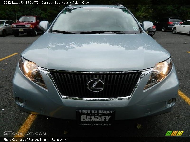 Cerulean Blue Metallic / Light Gray 2012 Lexus RX 350 AWD