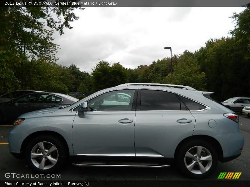 Cerulean Blue Metallic / Light Gray 2012 Lexus RX 350 AWD