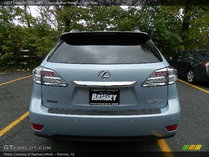 Cerulean Blue Metallic / Light Gray 2012 Lexus RX 350 AWD