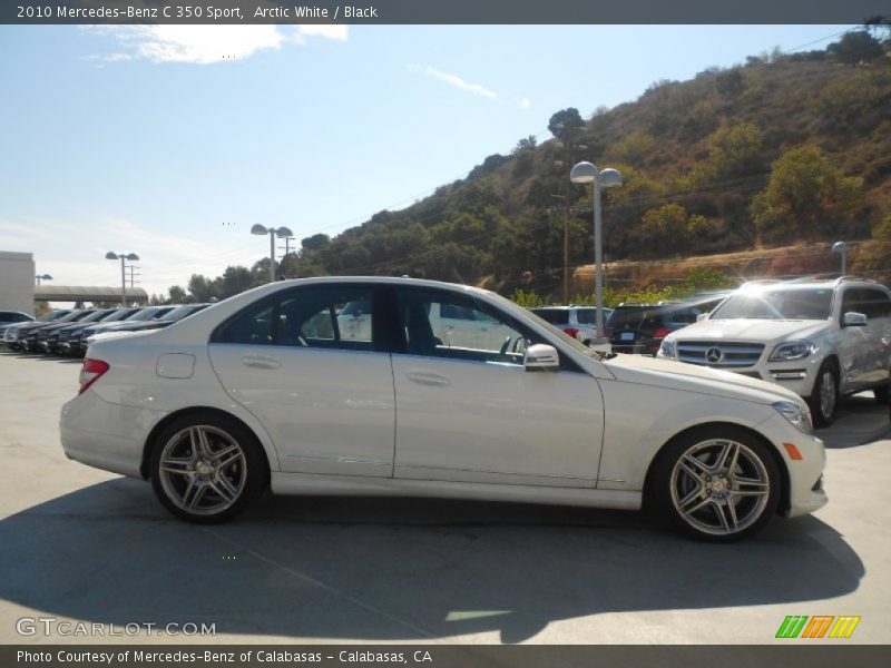 Arctic White / Black 2010 Mercedes-Benz C 350 Sport