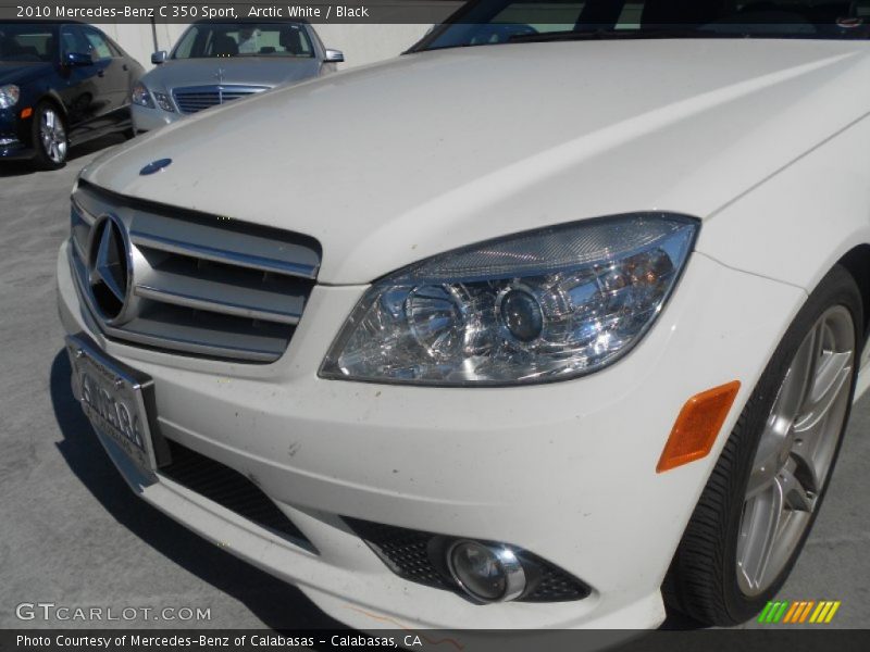 Arctic White / Black 2010 Mercedes-Benz C 350 Sport