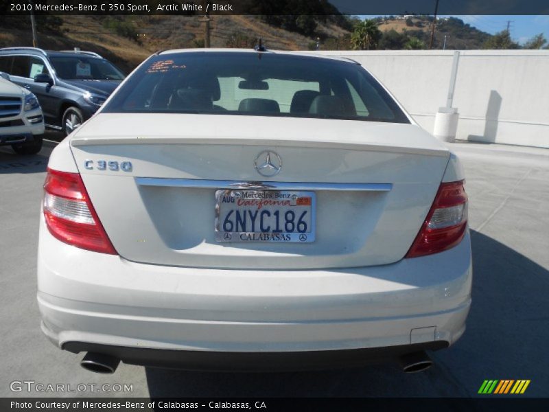 Arctic White / Black 2010 Mercedes-Benz C 350 Sport