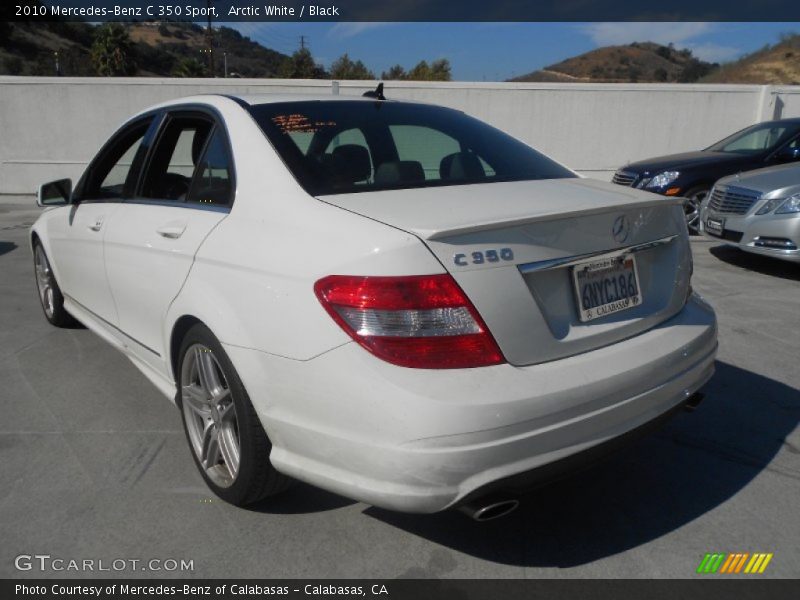 Arctic White / Black 2010 Mercedes-Benz C 350 Sport