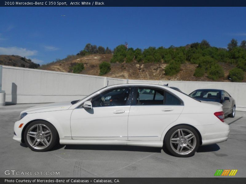 Arctic White / Black 2010 Mercedes-Benz C 350 Sport