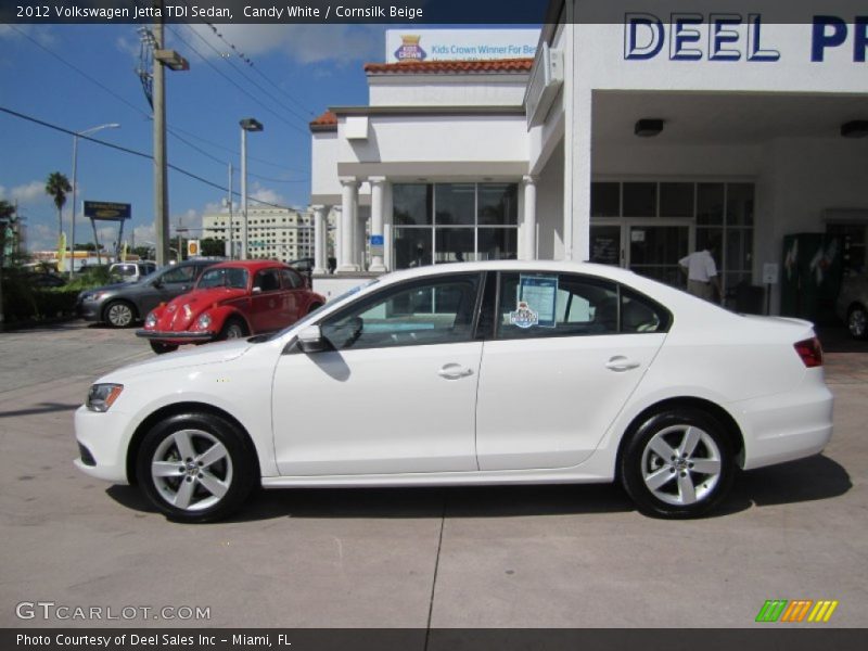 Candy White / Cornsilk Beige 2012 Volkswagen Jetta TDI Sedan