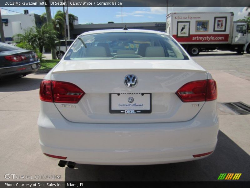 Candy White / Cornsilk Beige 2012 Volkswagen Jetta TDI Sedan