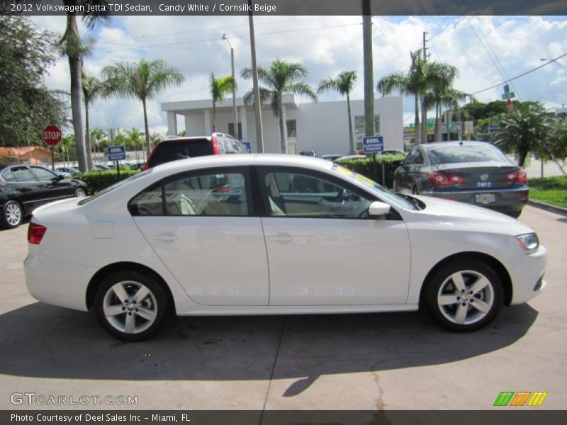 Candy White / Cornsilk Beige 2012 Volkswagen Jetta TDI Sedan