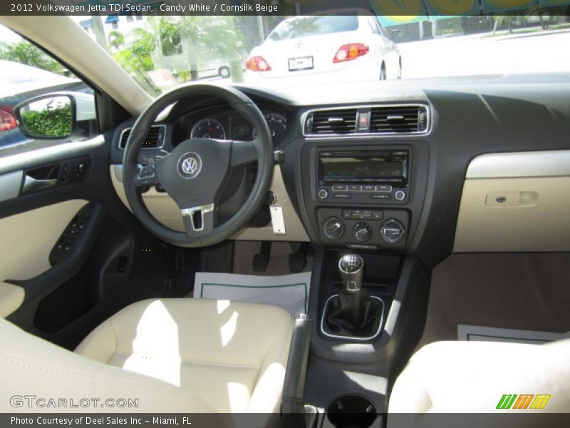 Candy White / Cornsilk Beige 2012 Volkswagen Jetta TDI Sedan
