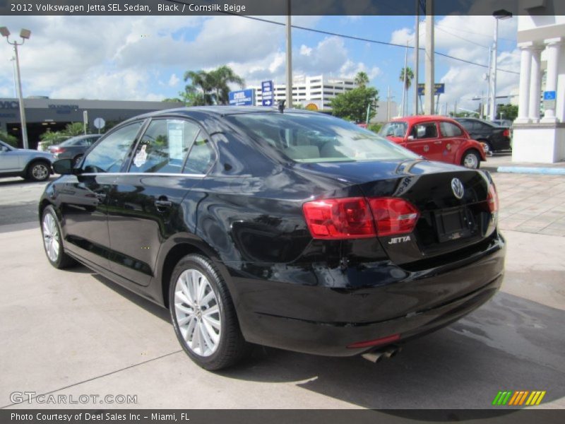 Black / Cornsilk Beige 2012 Volkswagen Jetta SEL Sedan