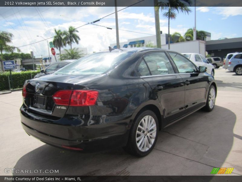 Black / Cornsilk Beige 2012 Volkswagen Jetta SEL Sedan