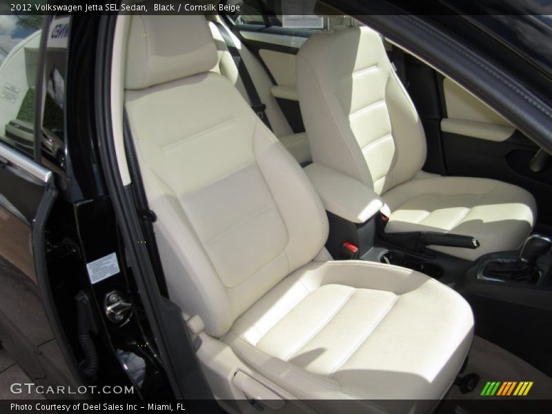 Black / Cornsilk Beige 2012 Volkswagen Jetta SEL Sedan
