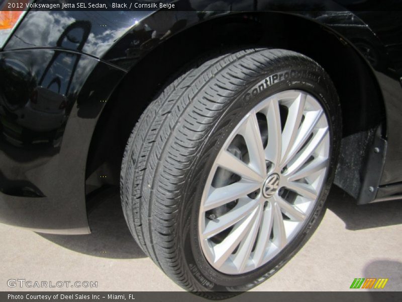 Black / Cornsilk Beige 2012 Volkswagen Jetta SEL Sedan