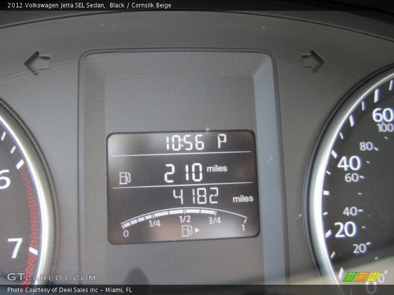 Black / Cornsilk Beige 2012 Volkswagen Jetta SEL Sedan