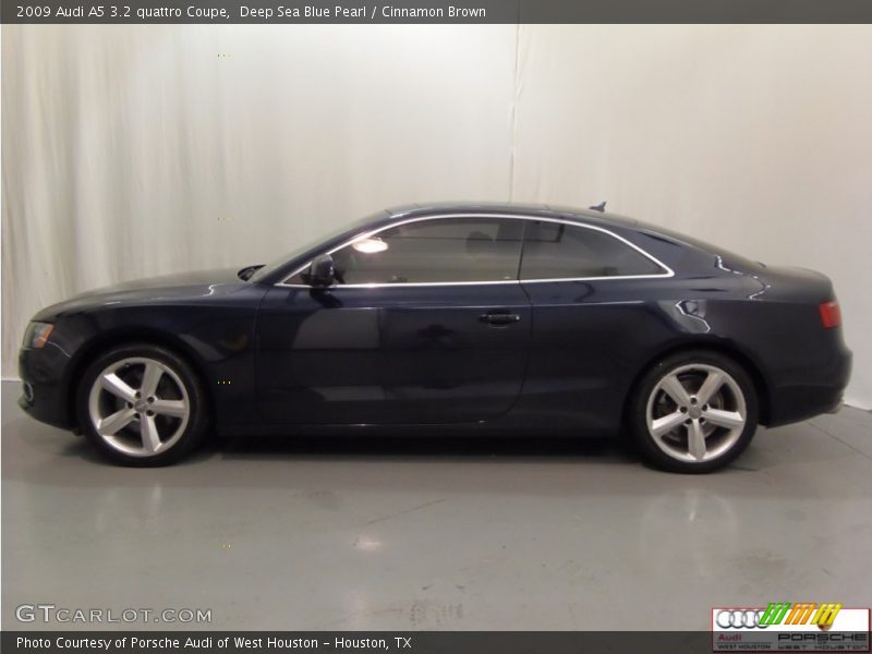 Deep Sea Blue Pearl / Cinnamon Brown 2009 Audi A5 3.2 quattro Coupe