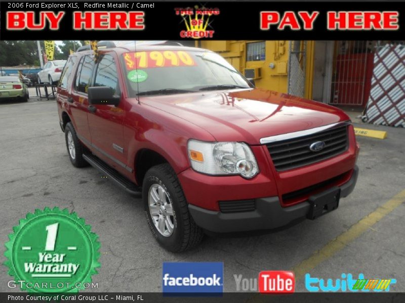 Redfire Metallic / Camel 2006 Ford Explorer XLS