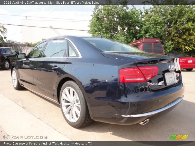 Night Blue Pearl Effect / Velvet Beige 2013 Audi A8 L 3.0T quattro